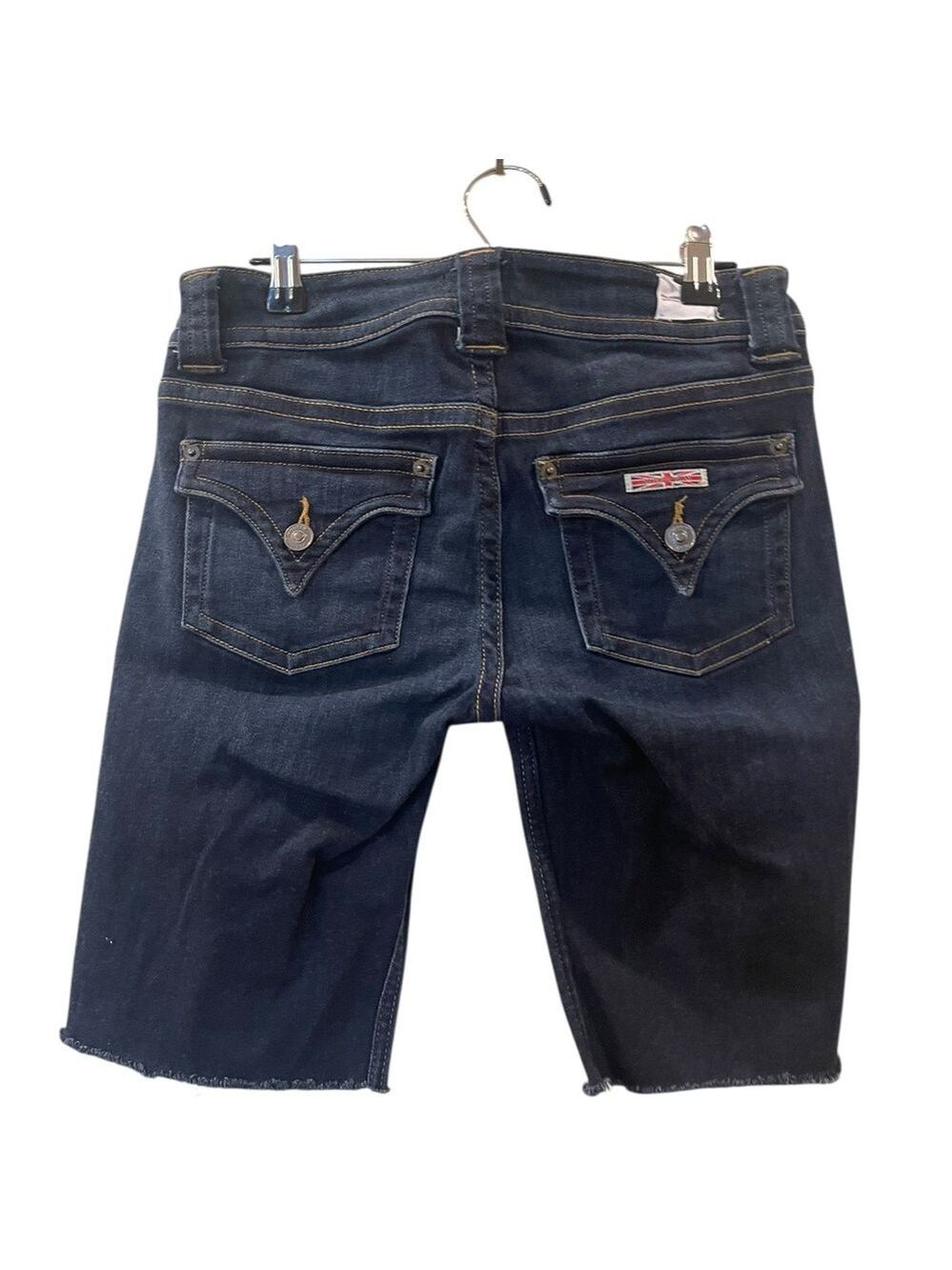 Hudson Palerme Women’s Knee Jean Shorts Denim Bermuda Flap Pockets Size: 28